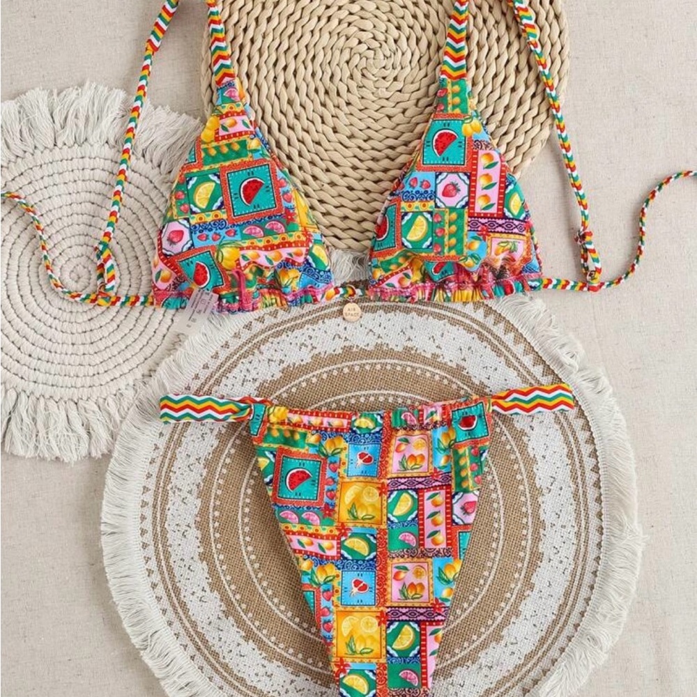 Colorful Patterned Bikini Set - Picture 2 of 7